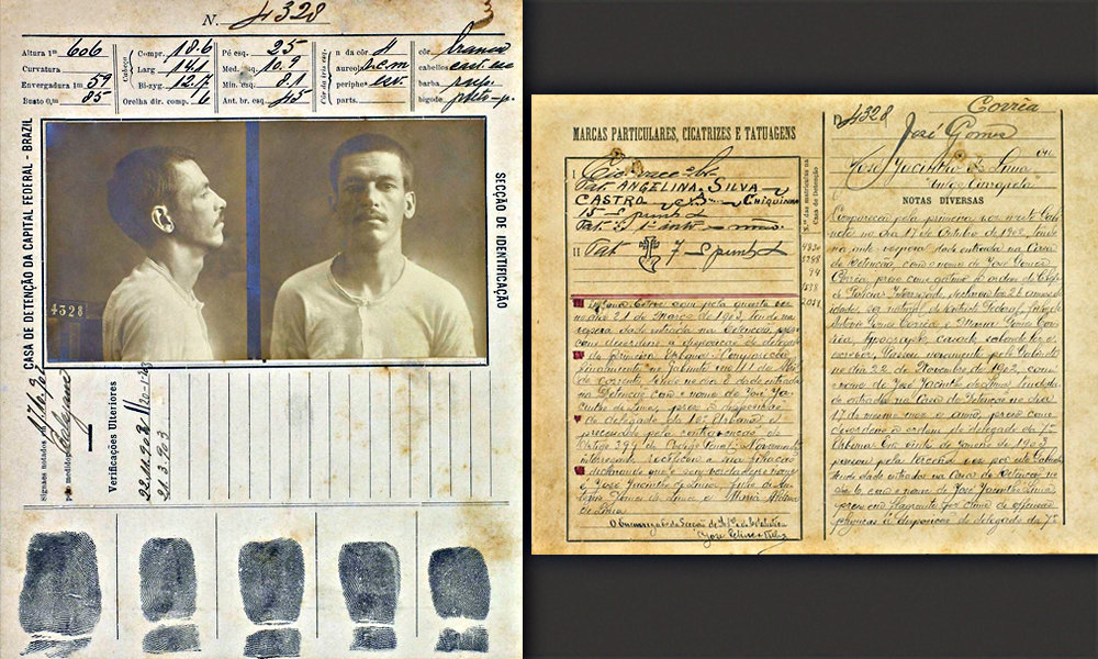 Ficha de identificação de preso