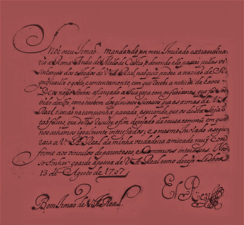 Carta de d. João V ao duque de Savoia