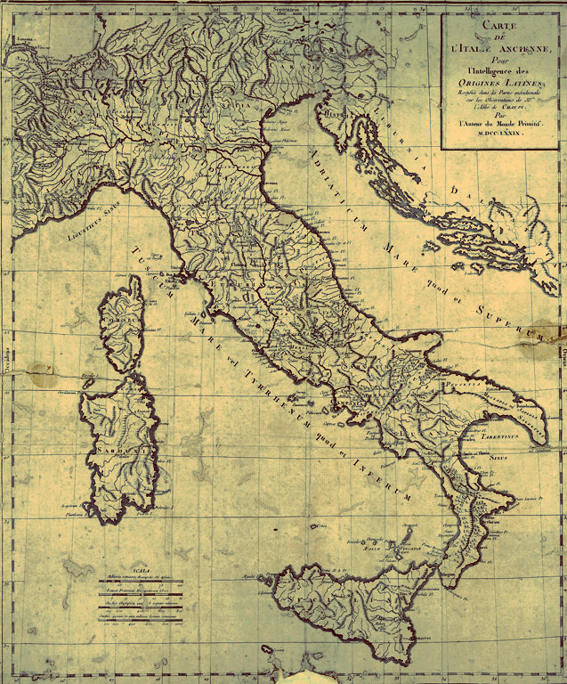 Mapa da Itália antiga
