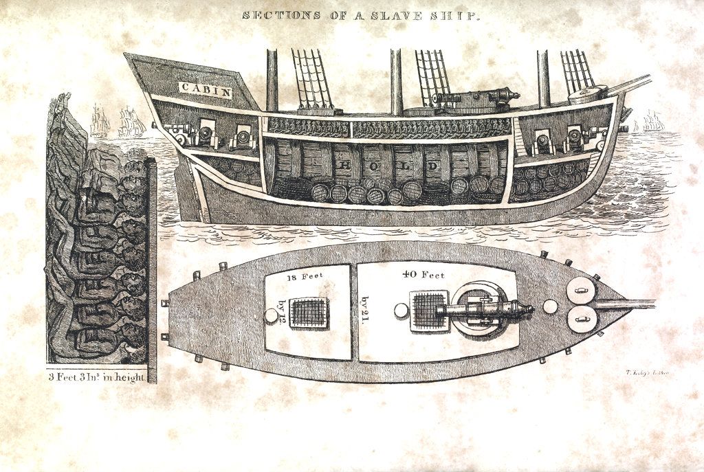 Compartimentos de um navio negreiro