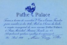 Convite para a sessão inaugural do novo cinema Pathé Palace