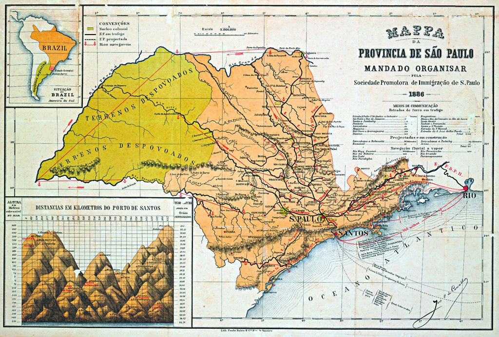 Mapa da província de São Paulo