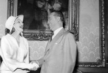 A atriz Marlene Dietrich com o presidente Juscelino nas Laranjeiras