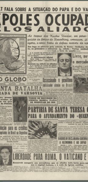 O jornal carioca noticia ocupação da cidade italiana de Nápoles