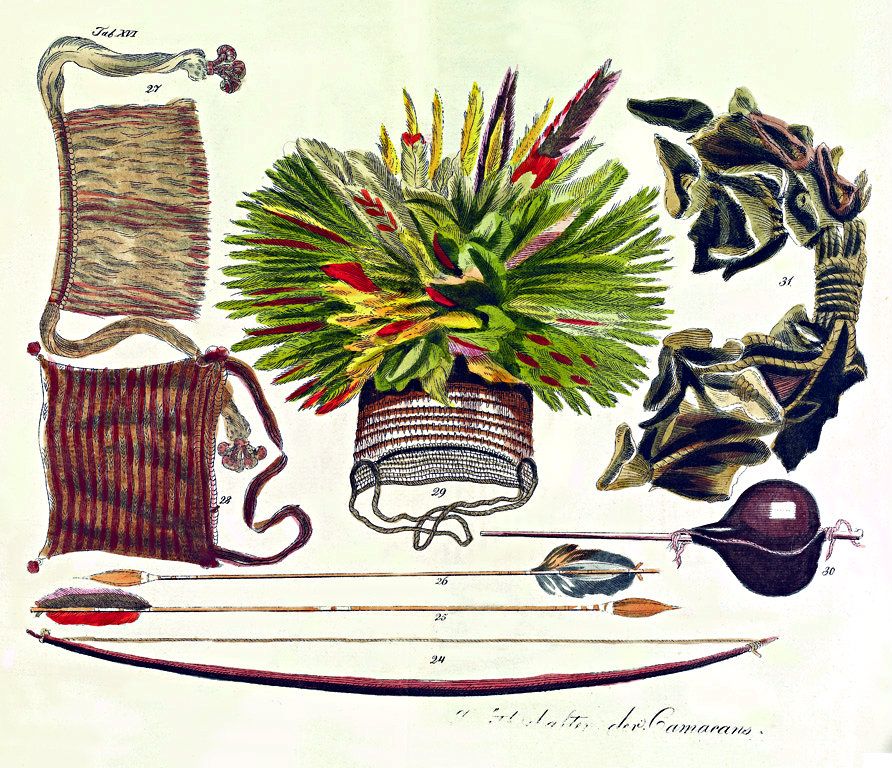 Ornamentos, utensílios e armas dos camacã