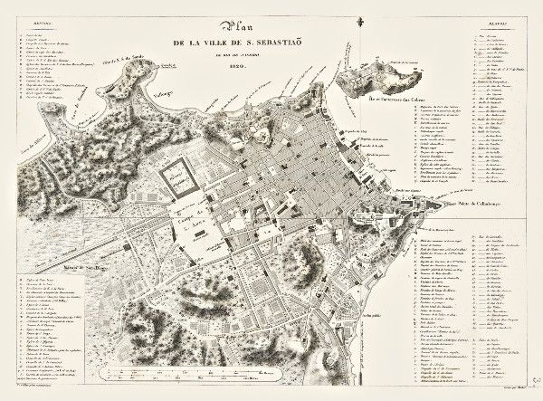 Plano da cidade de São Sebastião do Rio de Janeiro, 1820