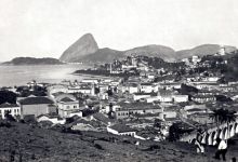 Vista do alto de Santa Teresa e do Outeiro da Glória a partir do morro de Santo Antônio